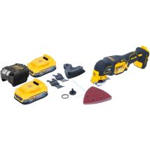 Dcs 355 E2 Oscillateur sans fil Multitool 18 v Brushless + 2x Powerstack batterie 1,7 Ah + chargeur + accessoires - Dewalt