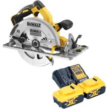 Dewalt - dcs 572 P2 Akku Handkreissäge 18 v 184 mm Brushless + 2x Akku 5,0 Ah + Ladegerät