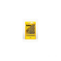 Dewalt - DT5921-QZ juego de 10 brocas para metal hss-g din 338 en cassette de plástico, 1,2-10 mm, ideal para perforaciones en acero inoxidable, alta