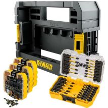 Flextorq 106 Piece Impact Screwdriver Bit Set + Tough Case TStak Caddy - Dewalt
