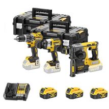 DCK368P3T-QW Pack 3 outils 18V Li-Ion DCD796 + DCF887 + DCH273 + 3x5,0 Ah Batteries + Chargeur + 2xcoffret - Dewalt