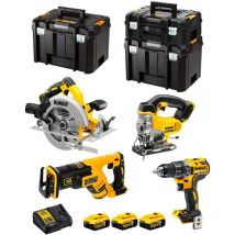 Kit DCK421P3T (DCD791 + DCS570 + DCS331 + DCS367 + 3 x 5,0 Ah + DCB115 + tstak ii + 2 x tstak vi) - Dewalt