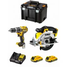Kit DWK201 (DCD796 + DCS391 + 2 x 2,0 Ah + DCB107 + tstak vi) - Dewalt