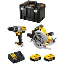 Dewalt - Kit DWK216 (DCD996 DCS570 2 x 5,0 Ah DCB115 tstak vi)