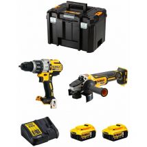 Kit DWK221 (DCD996 + DCG405 + 2 x 5,0 Ah + DCB115 + tstak vi) - Dewalt