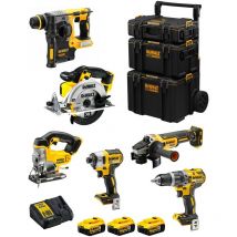DeWALT Kit DWK600 (DCD796 + DCH273 + DCG405 + DCF887 + DCS331 + DCS391 + 3 x 5,0 Ah + DCB115 + Carro 3en1)