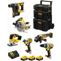 Dewalt Kit Dwk601 (dcd996 + Dch273 + Dcg405 + Dcf887 + Dcs334 + Dcs570 + 3 X 5,0 Ah + Dcb115 + 3en1 Caddy)