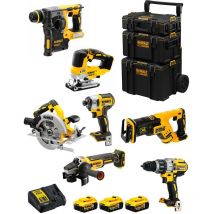 DeWALT Kit DWK703 (DCD996 DCH273 DCG405 DCF887 DCS334 DCS570 DCS367 3 x 5,0 Ah DCB115 Caddy 3en1)