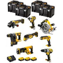 Kit DWK803T (DCD996 + DCH273 + DCG405 + DCF887 + DCS355 + DCS367 + DCS570 + DCL050 + 3 x 5,0 Ah + DCB115 + 4 x tstak vi) - Dewalt