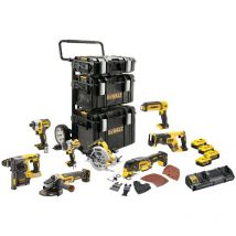 Dewalt - Pack 8 outils DCK853P4-QW 18V xr (DCD996 + DCF887 + DCS570 + DCS355 + DCL050 + DCG405 + DCH273 + DCS367) + 4 batteries 5Ah + chargeur + 3
