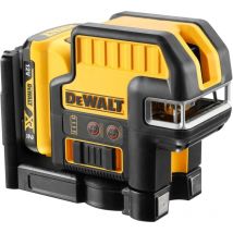 Dewalt - DCE0825D1R Niveau Laser croix + 5points 10,8V 2Ah faisceau rouge +coffret