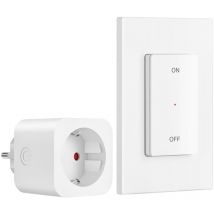 Funk Steckdosen-Set, 16A 3680W, Abnehmbarer Wandschalter, 30M Reichweite - Dewenwils