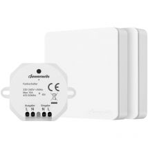 DEWENWILS Funkschalter-Set, 2x Funk-Wandschalter 30M Reichweite, 2300W, Weiß