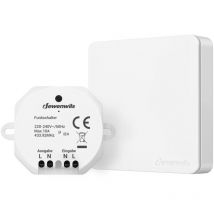 DEWENWILS Funkschalter-Set, Funk Lichtschalter für Lampe 230V, 2300W, 30 m Reichweite, Weiß