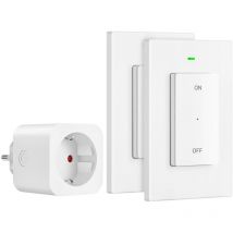 Funksteckdose mit 2 Fernbedienungen, 3680W, 30m Reichweite, erweiterbar - Dewenwils