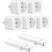 Funksteckdose mit Fernbedienung 3680 w, erweiterbar, 30M Reichweite, Weiß - Dewenwils