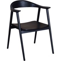 Uniqka - Dewi - Chaise en teck massif noir