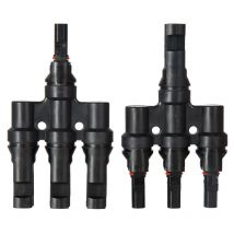 1 par de conectores de cable de panel solar profesional, cable de extensión de panel solar, adaptador de cable fotovoltaico, para sistema