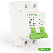 2P 32A Household AC400V Mini Circuit Breaker Overload Short Circuit Protection for pv System - Dewin