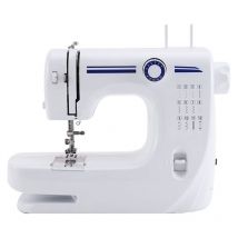 608A Mini máquina de coser doméstica Máquina de coser eléctrica de 12 puntadas con pedal Enchufe europeo - Dewin