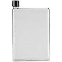 750 ml schlanke, flache Wasserflasche, A5-Papier, auslaufsicher, tragbare Saftbecher, saftsichere Getränkeflaschen für Reisen im Fitnessstudio (weiß)