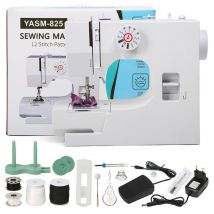 Dewin - 825A Mini-Multifunktions-Nähmaschine, 12 Stiche, elektrische Nähmaschine mit Fußpedal, eu