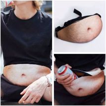 Beer Belly Bag, Funny Dad Bag Fanny Pack Gift for Men, pu 3D Multifunction Fanny Pack Belly with Zipper Ideal for Daily Use - Dewin
