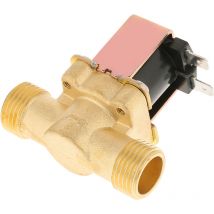 Elettrovalvola elettrica in ottone - Valvola di flussostato ingresso acqua normalmente chiusa da 1/2 pollice dc 12V per il controllo dell'acqua