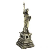 Dewin - Famoso modello di edificio in metallo, ornamenti da tavolo vintage con statua della libertà per la decorazione della casa del negozio