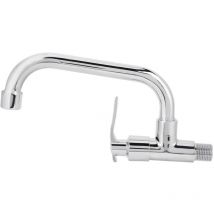 G1/2in Grifo de Agua fría Simple montado en la Pared Grifo de Agua para Fregadero para Uso doméstico en la Cocina (20 cm) - Dewin