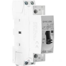 Dewin - geya Contactor de ca doméstico monofásico 2P 25A 2NO 220V Contactor automático manual de carril din