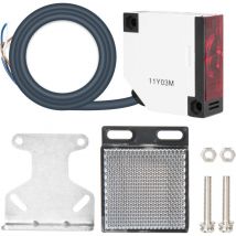 Dewin - Interruptor de sensor fotoeléctrico retrorreflectante E3JK-R4M1 Distancia de inducción del reflector 90-250VAC 4m