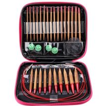 Dewin - Kit d'aiguilles Circulaires en Aluminium de Bambou de Carbone remplaçable d'aiguille d'arrondi adapté au Travail Manuel de Bricolage