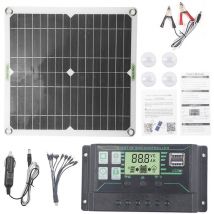 DEWIN Kit Pannello Solare 30W 12V 100A Regolatore Caricabatteria per Auto Camper Roulotte Barca