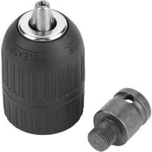 Mandrin De Perçage, Mandrin De Perçage Sans Clé 2-13 Mm 1/2'-20unf Avec Adaptateur De Mandrin 1/2' Pour Conversion De Clés À Chocs - Dewin