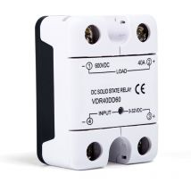Dewin - Relais à semi-conducteurs 40A 600V dc à dc 3-32VDC Entrée 0-600VDC Sortie ssr Module de relais à semi-conducteurs