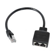 Dewin - RJ45 Ethernet Cable Splitter Network Adapter, Male to 2 Female lan Network Extende
