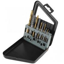 Dewin - Screw Extractor & Left Hand Drill Bit Set of 10, Easy Out Bolt Extractor with Metal Index Case, Heavy Duty Spiral Flute Drill Bits Tool Kit
