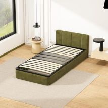 Dewinner – Sommier Ergonomique À Lattes 90 X 190 Cm – Cadre Noir Renforcé – 15 Lattes En Peuplier – Compatible Boxspring – Structure Sans Pieds