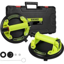Dewinner - Ventouse Carrelage Professionnelle, Ventouse Vitre avec Boîte à Outils Portable, Capacité de Charge 110-200kg, pour Transport et