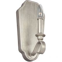 Dewitt - 1 Light Indoor Candle Wall Light Silver, E14 - Elstead