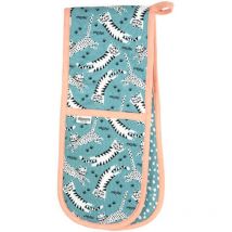 Recycled Cotton Meow Double Oven Glove Blue - Dexam