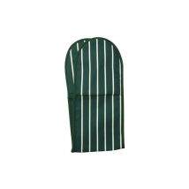 Rushbrookes Classic Butchers Stripe Double Oven Glove Green - Dexam