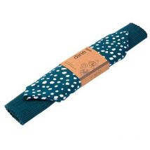 Dexam Sintra Recycled Cotton Spotted Napkin and Placemat Set Ink Blue