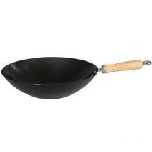 30cm Non-Stick Carbon Steel Wok - Dexam