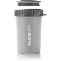 MudBuster - Pulitore portatile per zampe di cane, con coperchio, colore: grigio chiaro, medio - Dexas