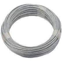 Stahlseil verzinkt (ø x l) 3 mm x 20 m Dörner+helmer 190381 Grau