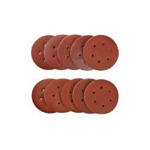 100 Pièces 150mm disques abrasifs Disque de Ponçage Disques Abrasifs 40/80/120/180/320/600/800/1000/1500/2000 Grain Idéal pour Poncer/ Polir/