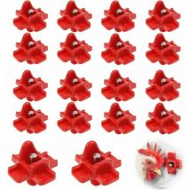 18 pcs,Abreuvoir Automatique Poule,TéTine à Eau De Volaille,Abreuvoir Poules ,Nouvelle Fontaine Boire pour Poulet, Volaille Rouge,Adapté Aux Poules,