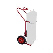 Diable-manutention - Diable porte-bouteilles pour chantier - 2 bouteilles - Roues pneumatiques - 810007928